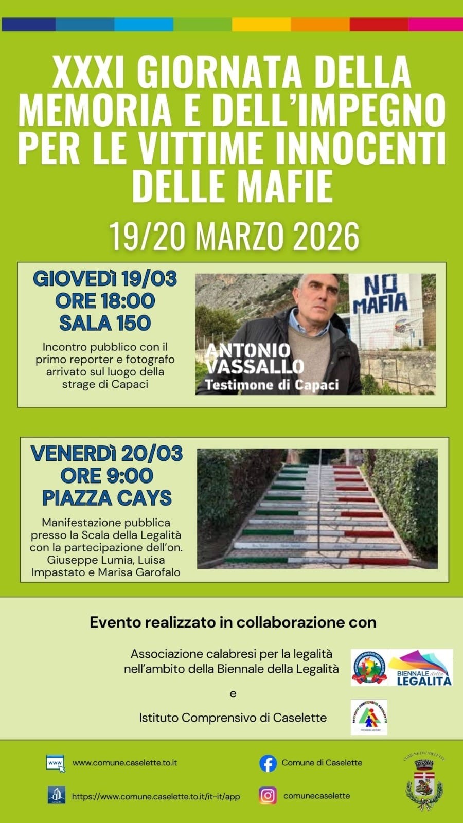 La scuola per la legalità: due giornate di memoria e impegno contro le mafie